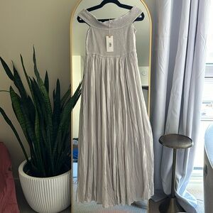 NWT smocked off the shoulder maxi dress